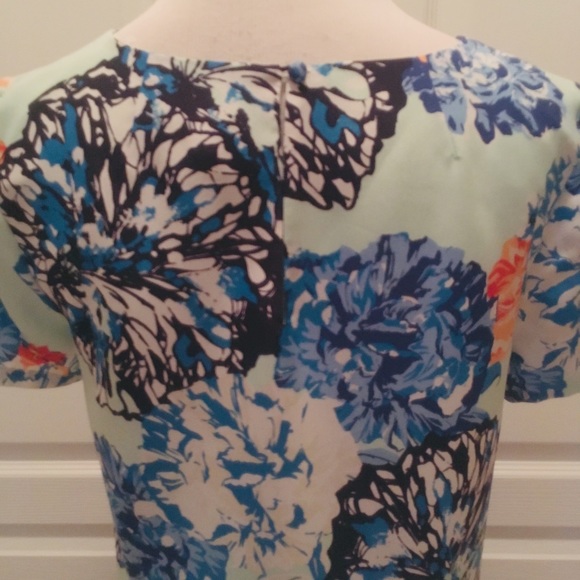 J Crew Floral Print Shift Pullover Dress 2 XS - Picture 4 of 6